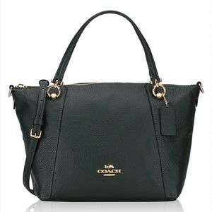 Coach Dark Green Leather Bag